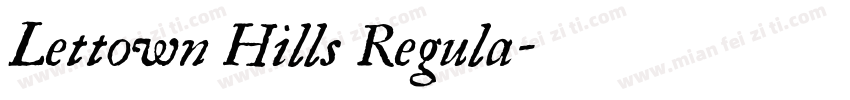 Lettown Hills Regula字体转换